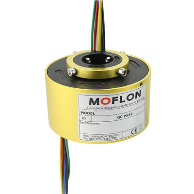 quality  Aluminum Alloy Through Bored Slip Rings MOFLON 18 Brand Hole Size 20mm 10A Circuit Low Temperature Resistance For Industrial Part factory