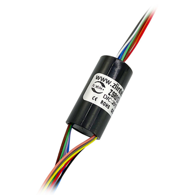 Precious metal: miniature gold-gold capsule slip ring 12 circuits 0~300rpm low resistance, used for intelligent robots